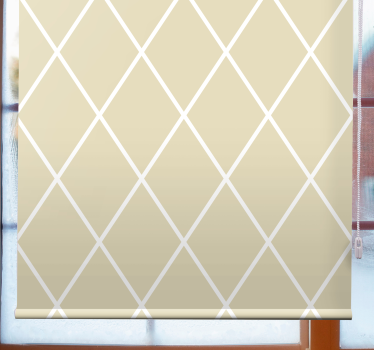 Rollo Wohnzimmer Cremefarbenes, minimalistisches rautenmuster - TenStickers