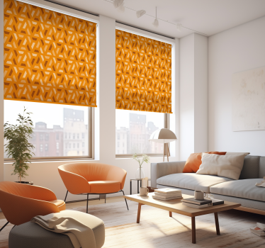 Rollos fürs Wohnzimmer geometrische orangetöne - TenStickers