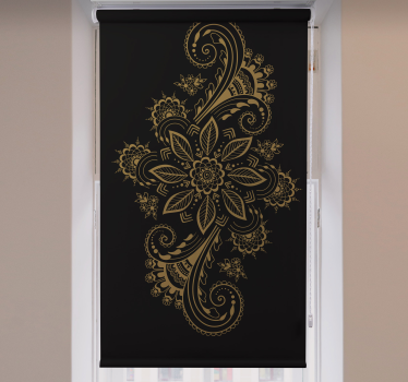 Rollo Wohnzimmer Illustration mehndi ornament - TenStickers