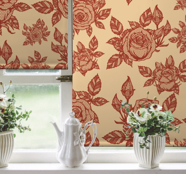 Rollo Wohnzimmer Rose spitze Design - TenStickers