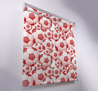 Rote Kugel Muster Fußball Rollo - TenStickers