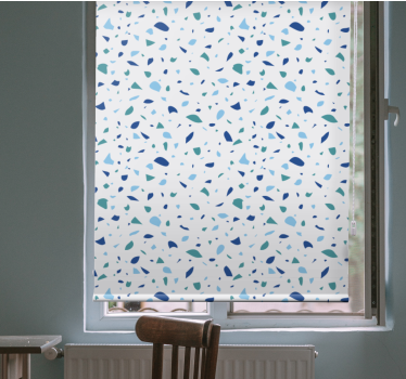 Textur und Muster Rollos Blautöne terrazzo - TenStickers