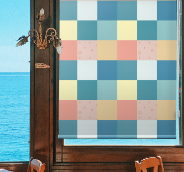 Textur und Muster Rollos Patchwork buntes retro-muster - TenStickers