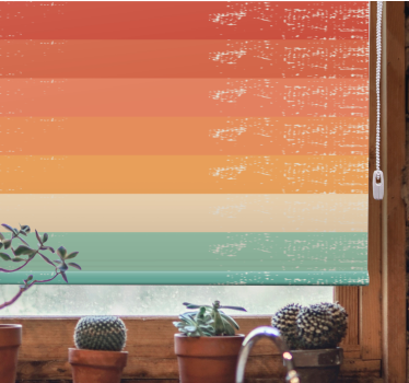 Vintage Rollo Retro gestreifter regenbogen - TenStickers
