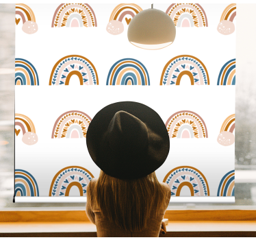 Rollo Fenster Kinderzimmer nordische regenbogenmotive - TenStickers