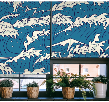Weitere Fenster Rollos meereswellenmotiv - TenStickers