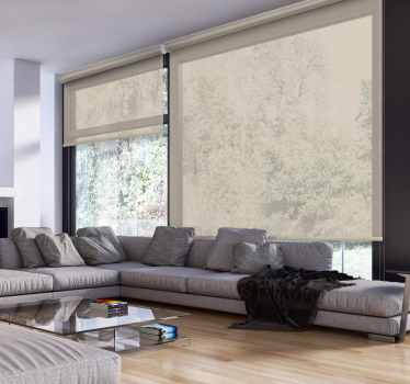 Rollo Wohnzimmer Einfarbiges Design Beige transparent - TenStickers