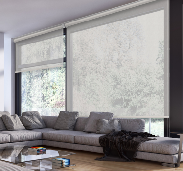 Rollo Wohnzimmer Einfarbiges Design Weiß transparent - TenStickers