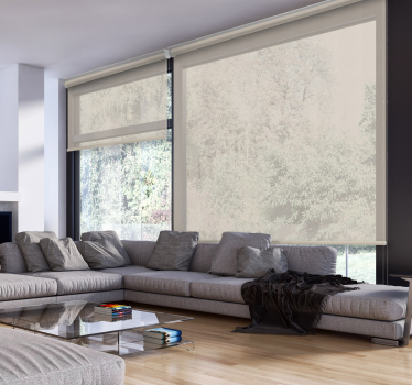 Rollo Wohnzimmer Einfarbiges Design weißes Leinen transparent - TenStickers