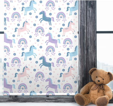 Zeichnungen Rollo Süßes pastellfarbenes einhornmuster - TenStickers
