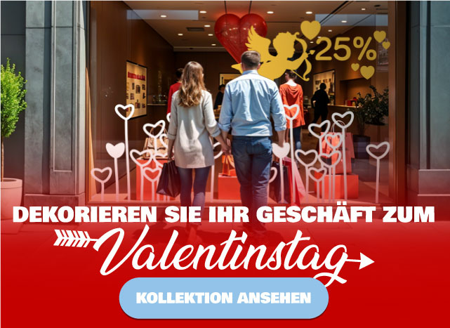Machen Sie am Valentinstag Werbung für Ihr Unternehmen
