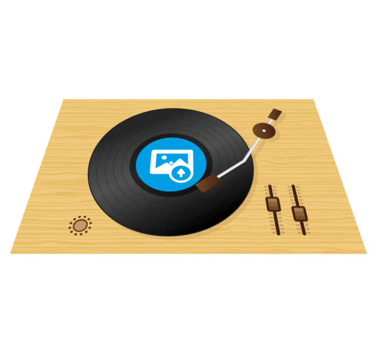 Tischsets originell mit vinyl-schallplatten-design - TenStickers