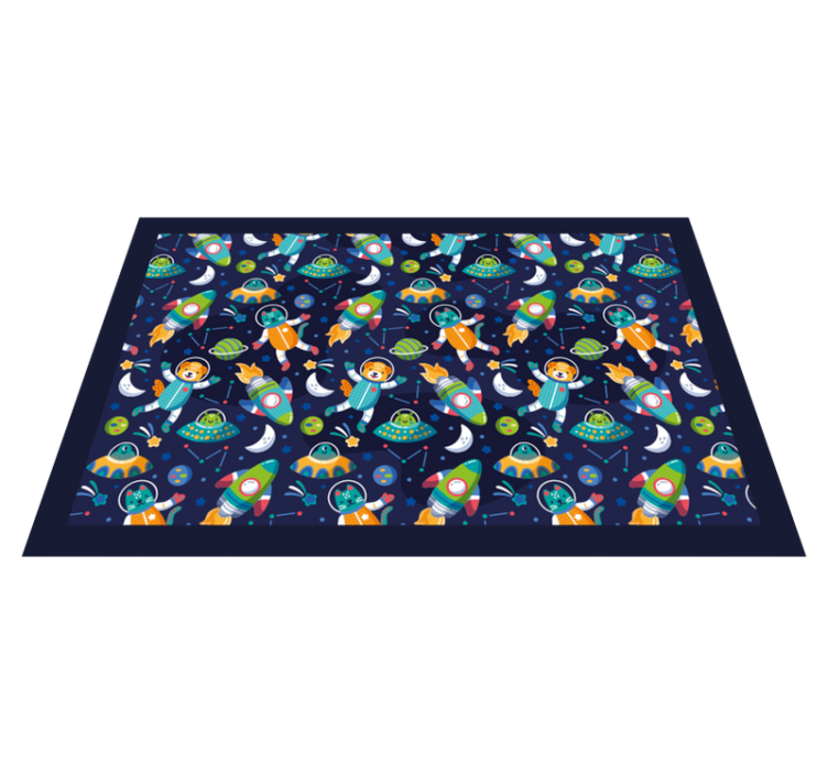 Tischset Kinder Weltraum Tiere - TenStickers