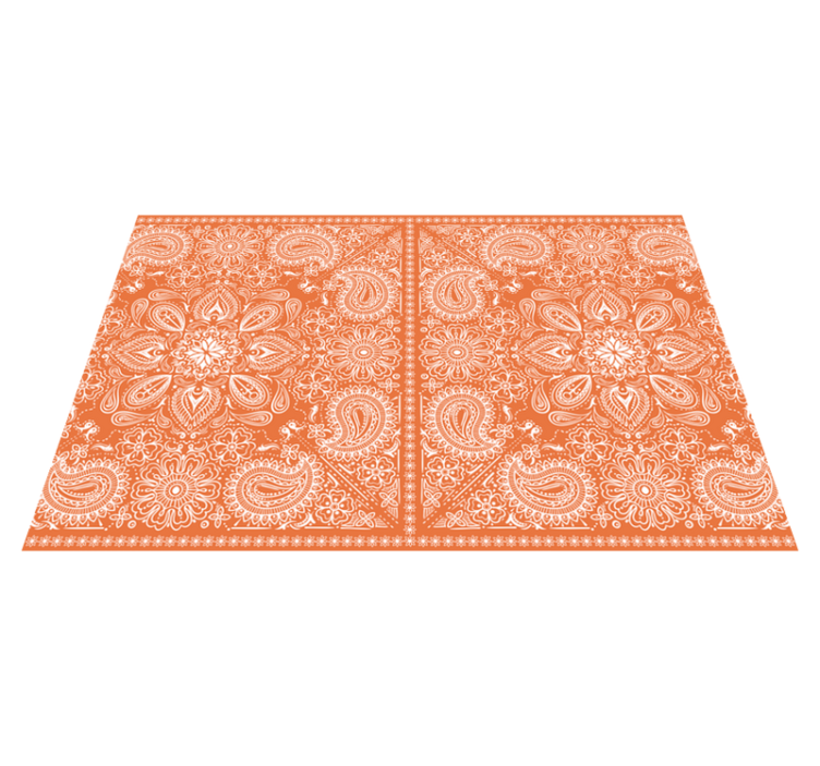 Tischset textur mit filigranem orangenmuster - TenStickers