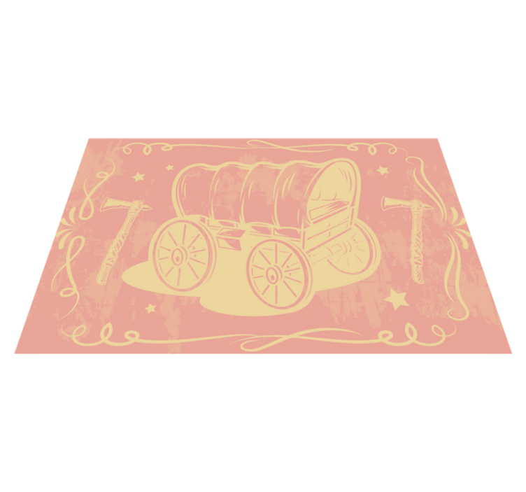 Tischsets originell mit vintage wagen illustration - TenStickers