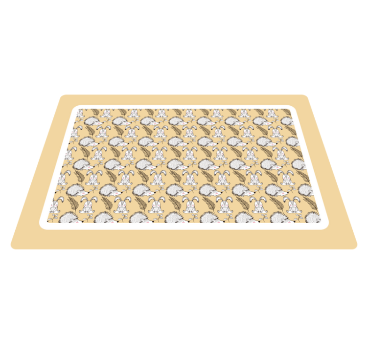 Tischset kinder mit niedlichen cartoonfiguren - TenStickers