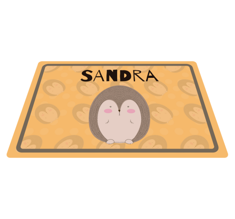 Tischset kinder mit niedlichem igelmotiv - TenStickers