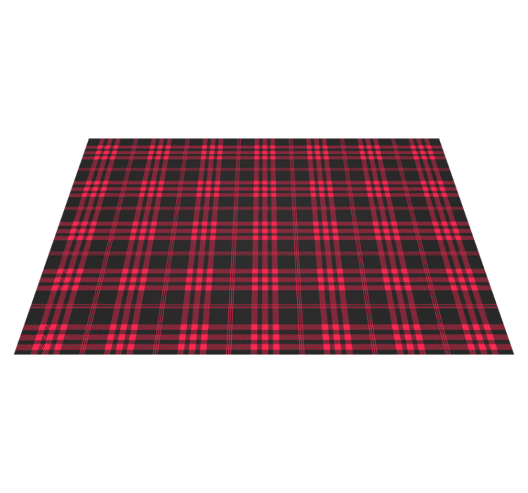 Tischset Weihnachten Roter tartan - TenStickers