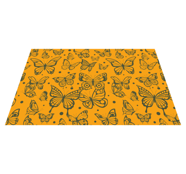 Tischset Schmetterling Orange und schwarzer schmetterling - TenStickers