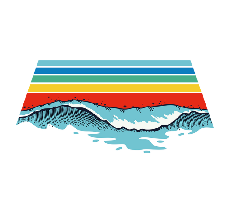 Tischset modern wellenmuster tisch - TenStickers