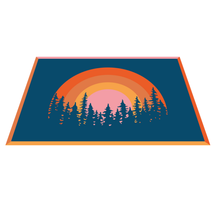 Tischsets originell lebhaftes regenbogenlandschaft - TenStickers