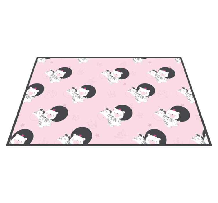 Tischset Zebra Süßes baby zebra und bär - TenStickers