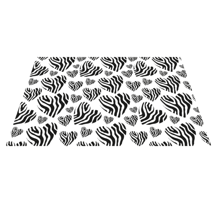 Tischset textur zebra herz muster - TenStickers