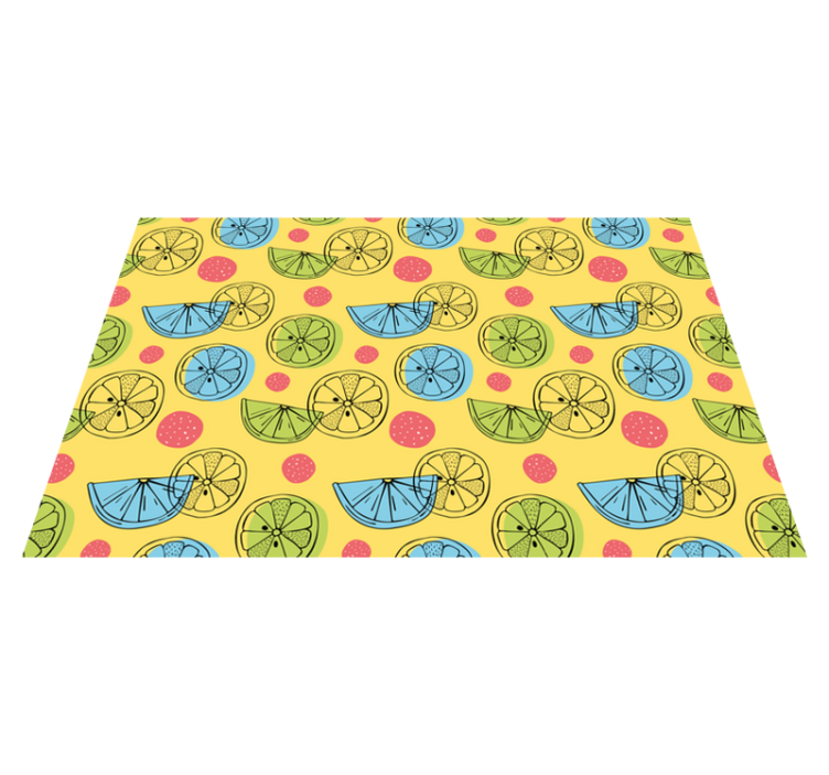 Tischsets originell mit citrus-muster hintergrund - TenStickers