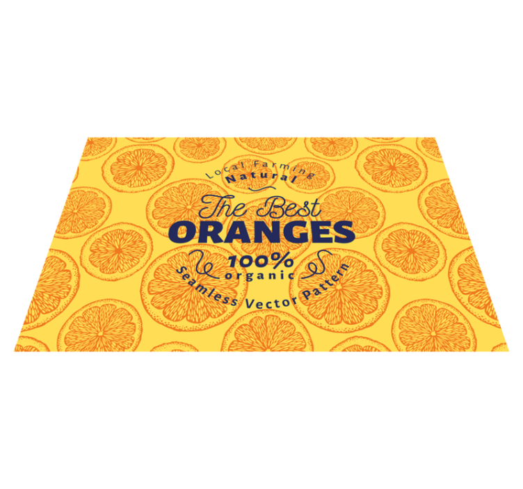 Tischsets originell mit organischem orangenmuster - TenStickers