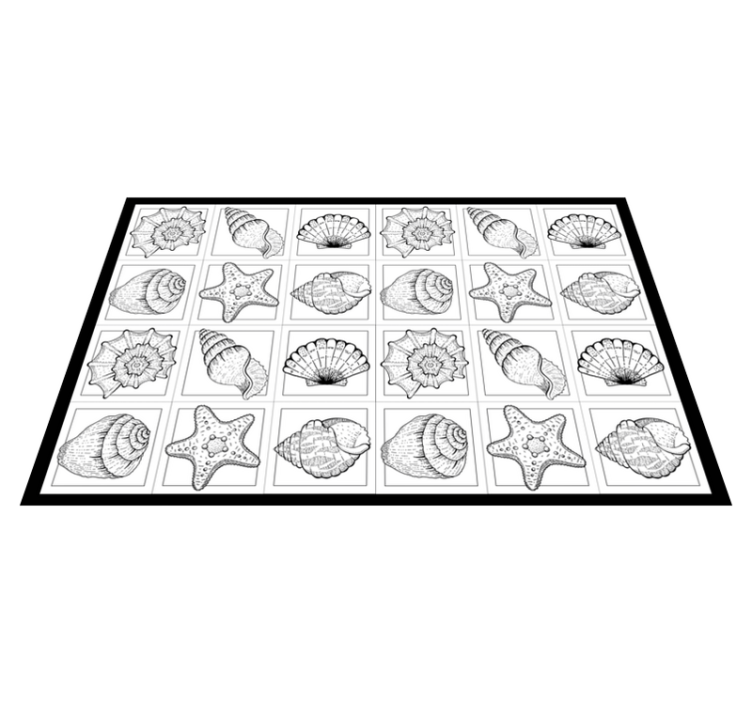 Tischsets originell mit muschel-muster - TenStickers