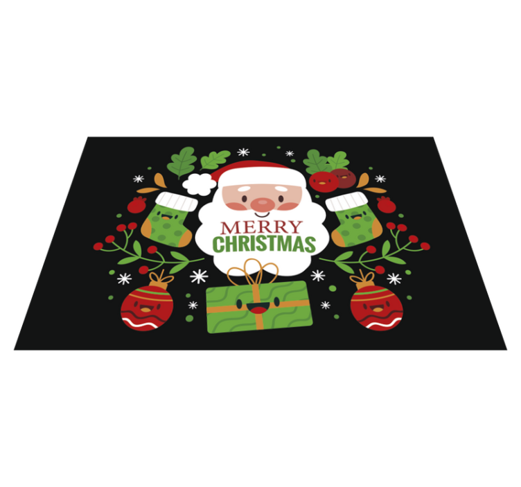 Tischset weihnachten mit fröhlicher santa-illustration - TenStickers