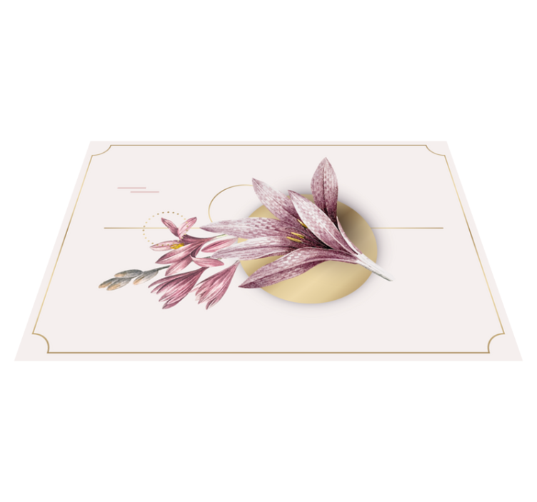 Tischsets originell mit elegantem blumenarrangement - TenStickers