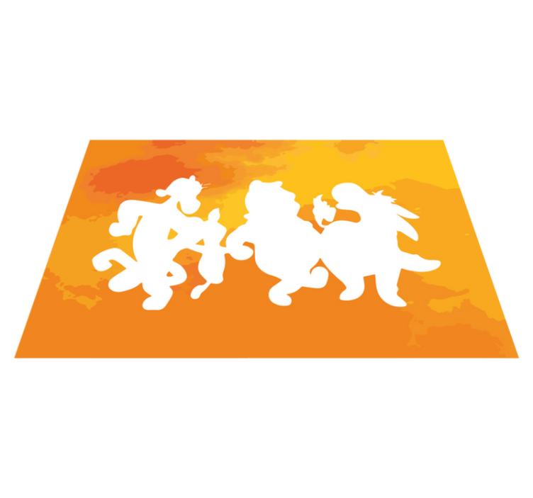 Tischset kinder mit verspielten figuren-silhouetten - TenStickers