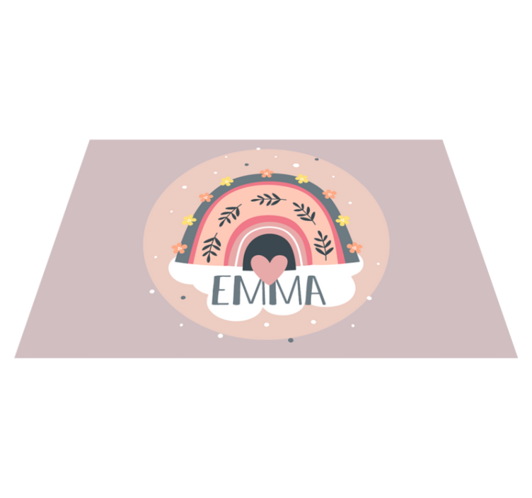 Tischset mit Namen Regenbogen mit Namen für kinder - TenStickers