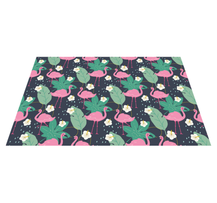 Tischsets originell mit flamingo blattmuster - TenStickers