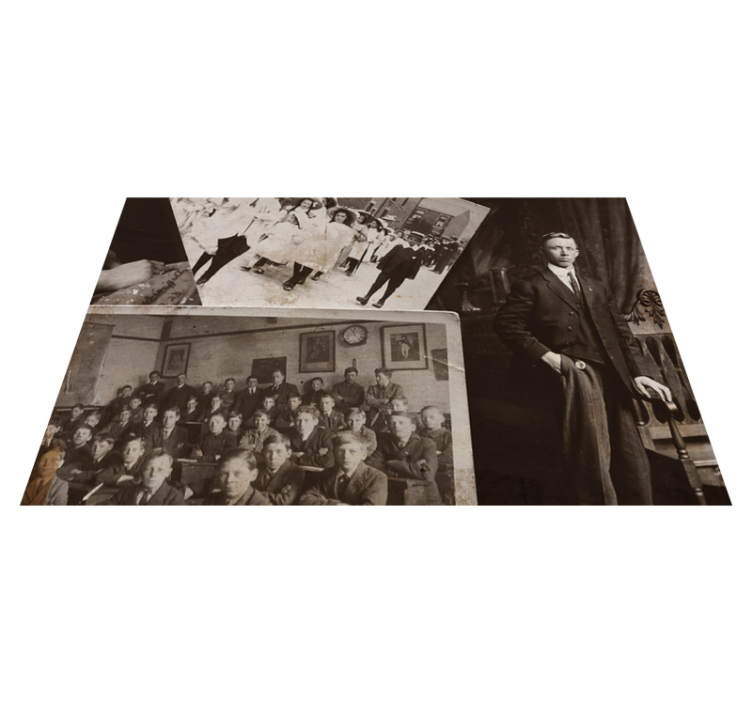 Tischset zuhause vintage fotocollage - TenStickers