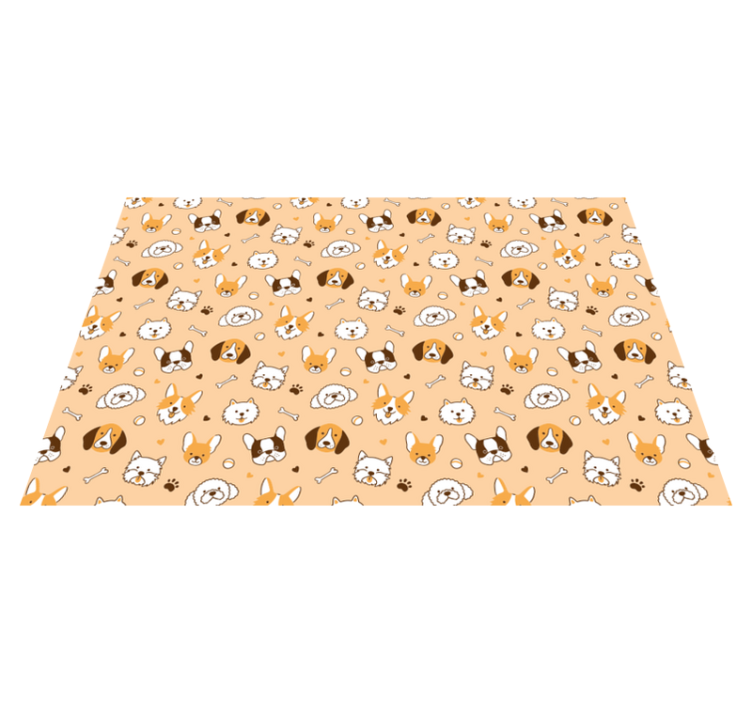 Tischset kinder mit süßen tiergesichtern - TenStickers