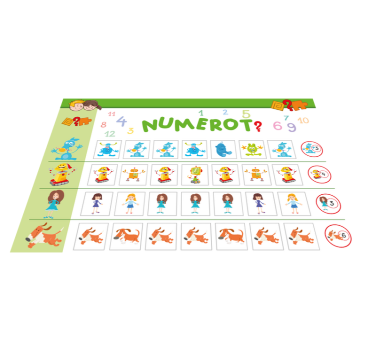 Tischset kinder buntes lernspielbrett - TenStickers