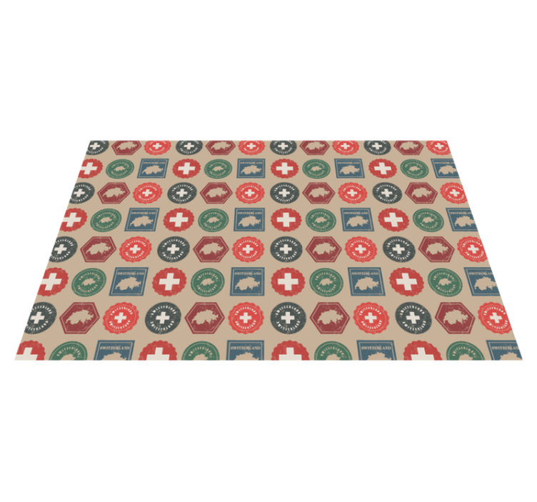 Tischsets originell schweiz flaggen aufkleber - TenStickers