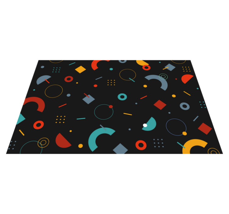 Tischset modern mit geometrischem buntem muster - TenStickers