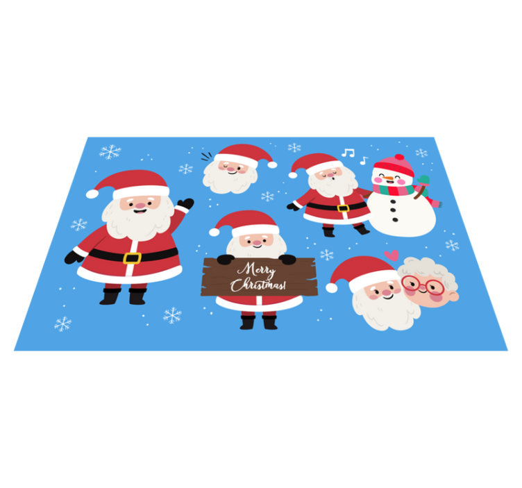 Tischset weihnachten mit weihnachtsmann figuren - TenStickers