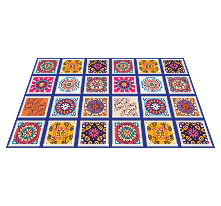 Tischsets originell mit geometrischen blumenmustern - TenStickers