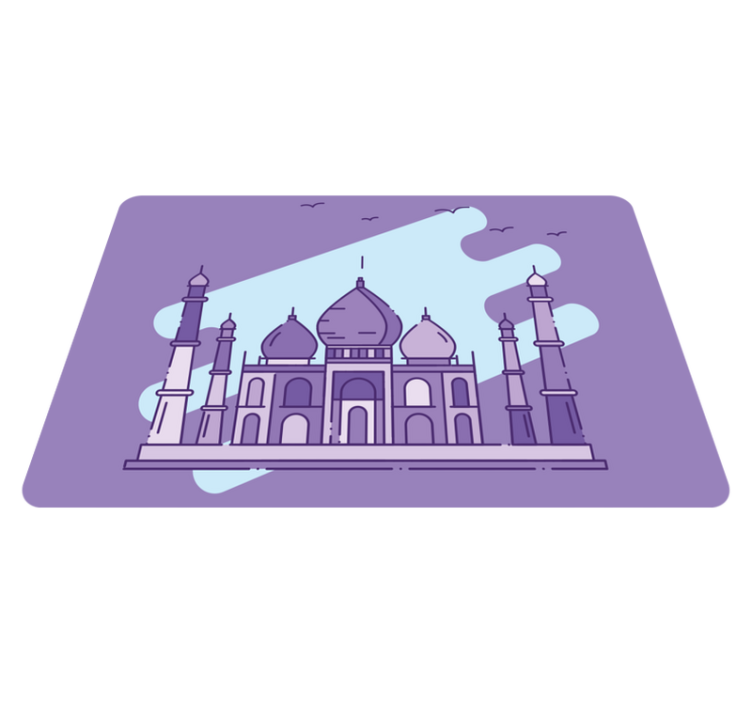 Modernes tischset taj mahal silhouette - TenStickers
