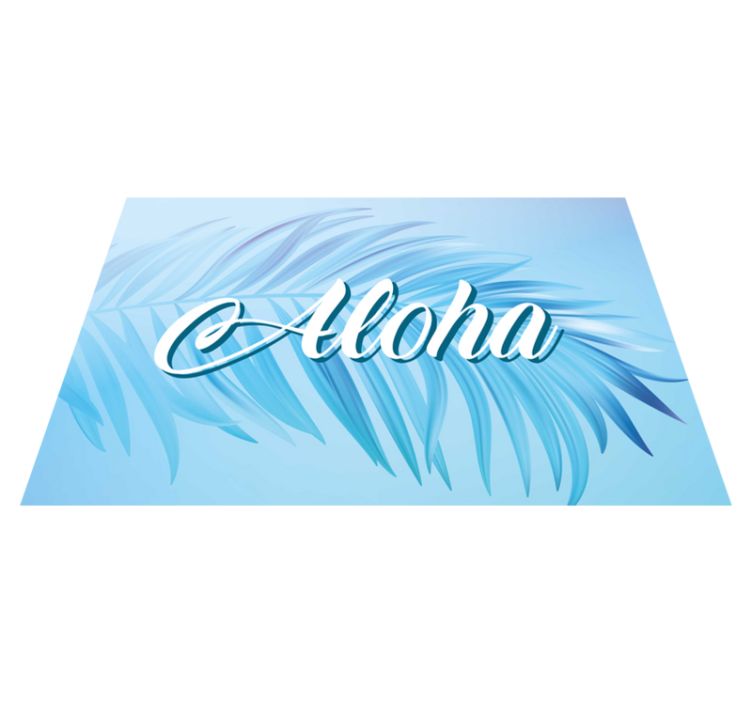 Tischset mit Namen Anpassbare aloha - TenStickers