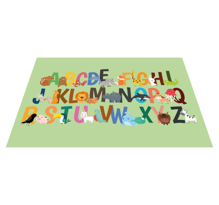Tischset kinder mit tieralphabet darstellung - TenStickers