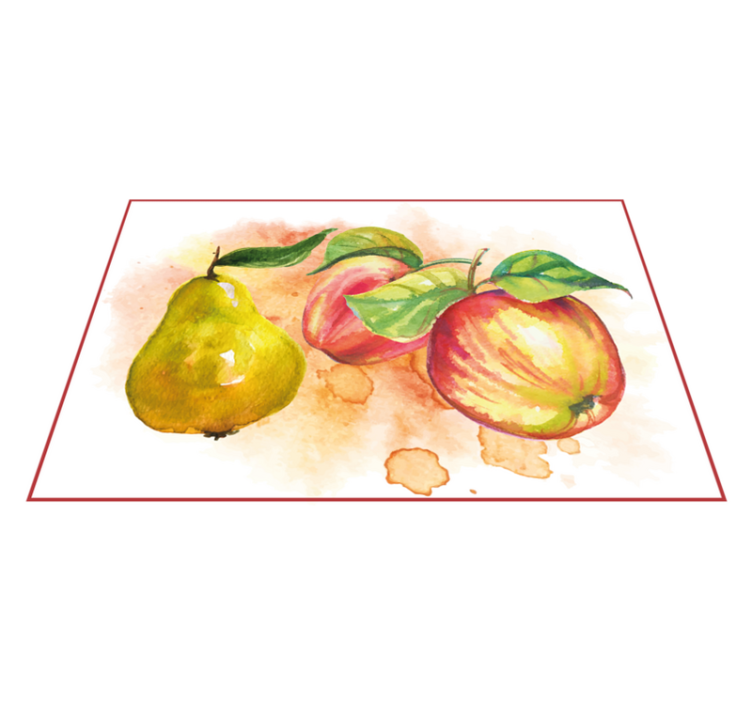 Tischsets originell mit obst aquarell kunst - TenStickers