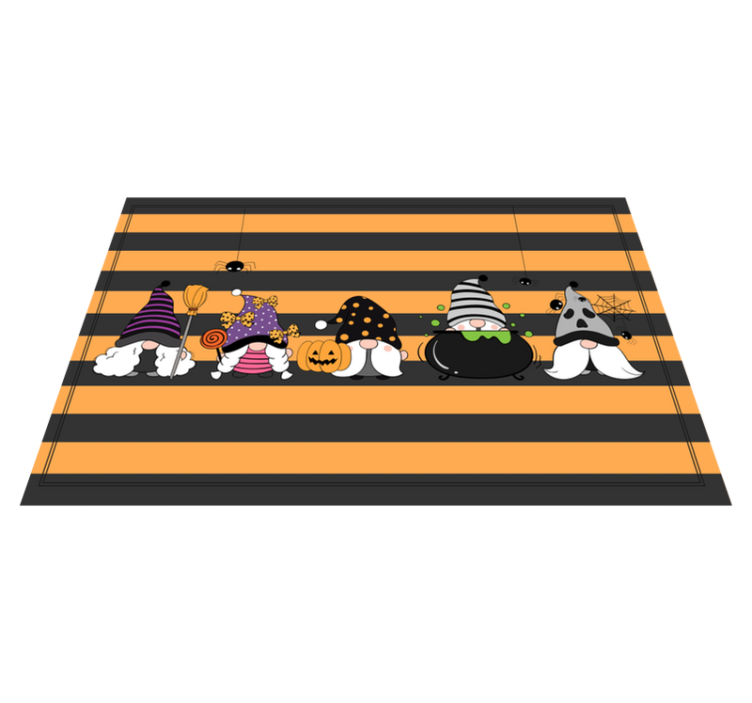 Tischset halloween mit gnome-halloween-hüten - TenStickers