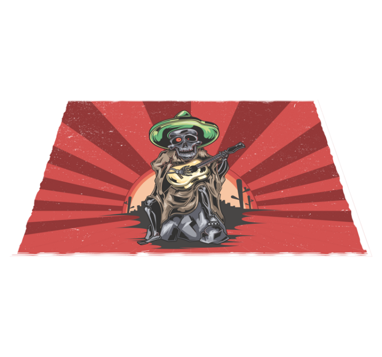Tischset halloween skelett mariachi musiker - TenStickers