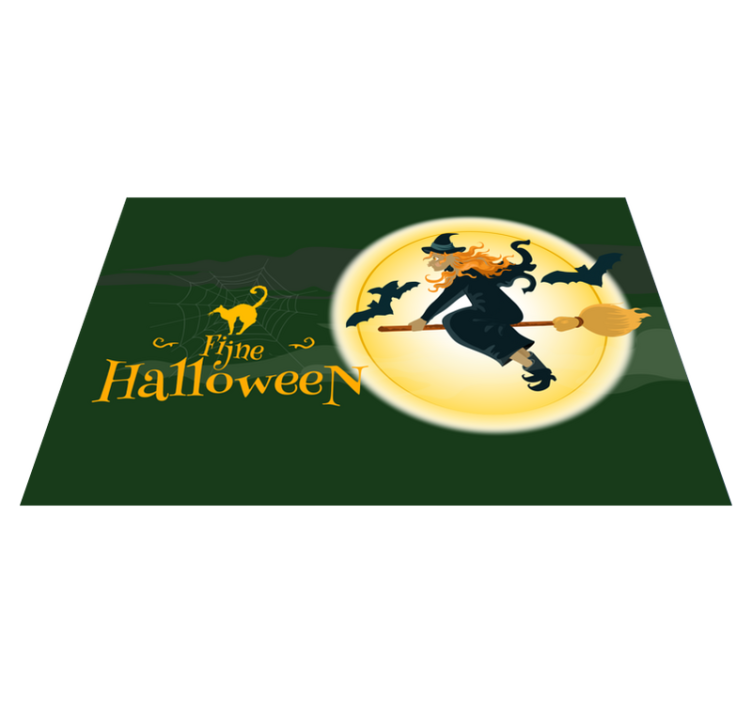 Tischset halloween hexenbesen szene - TenStickers