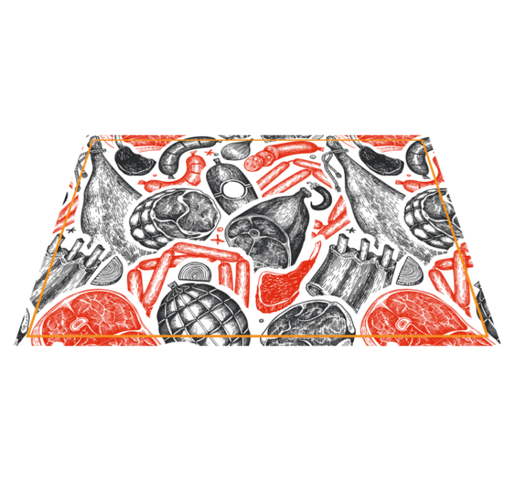 Tischsets originell mit lebensmittelillustrationen - TenStickers